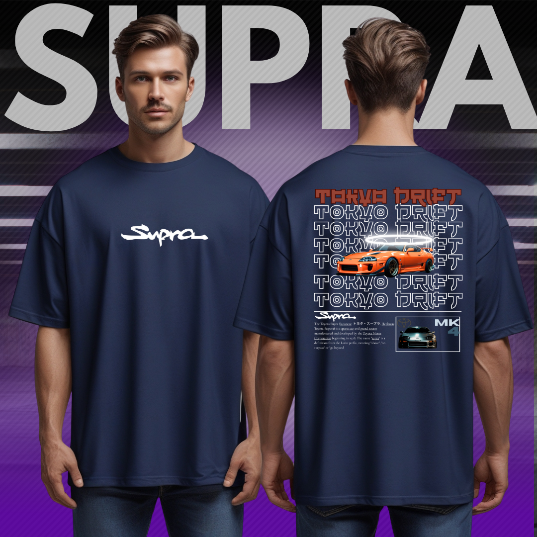 Tokyo Drift Supra MK4 T-Shirt – Iconic Drift Car Design